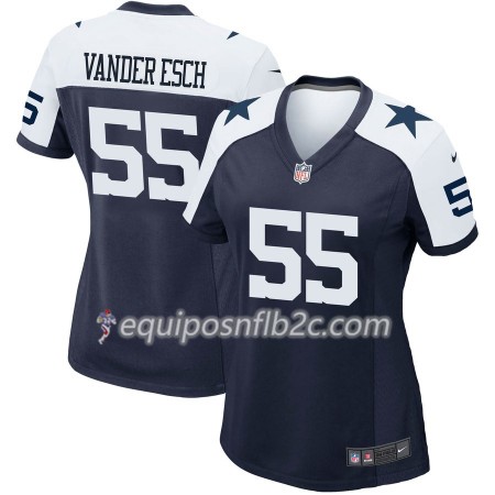 Camiseta Mujer NFL Dallas Cowboys Leighton Vander Esch 55 Nike Throwback Alternate 